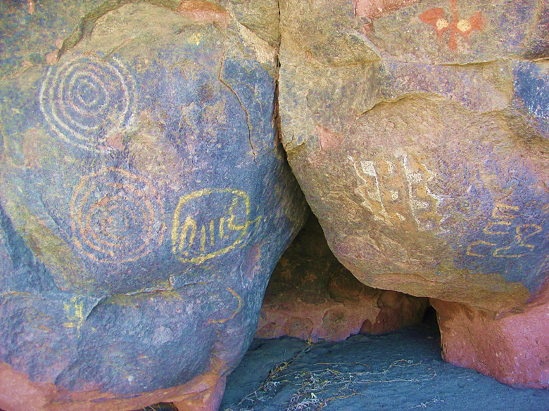 A close up of a rock