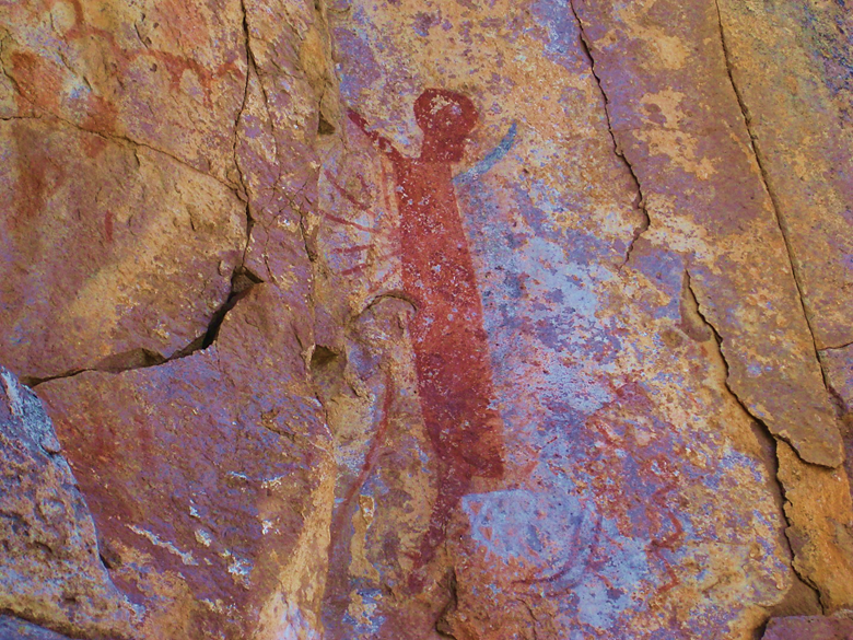 A close up of a rock