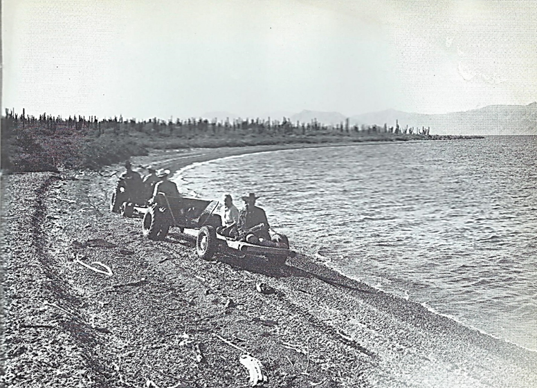 A vintage photo of a large body of water Description automatically generated