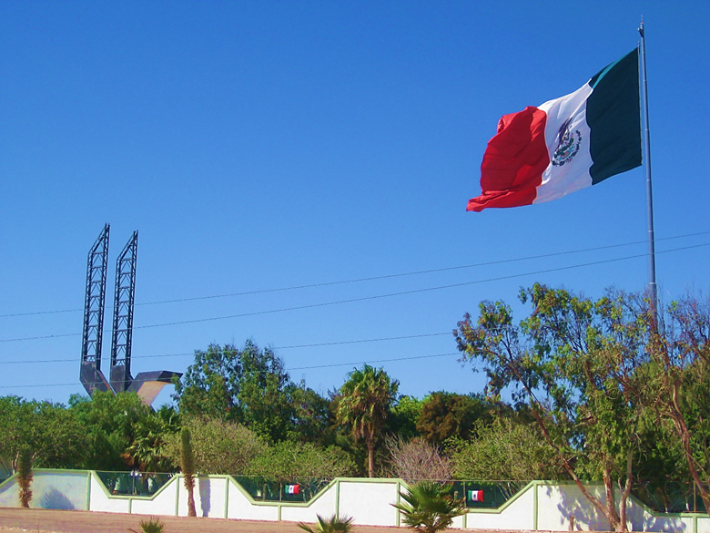 A close up of a flag Description automatically generated